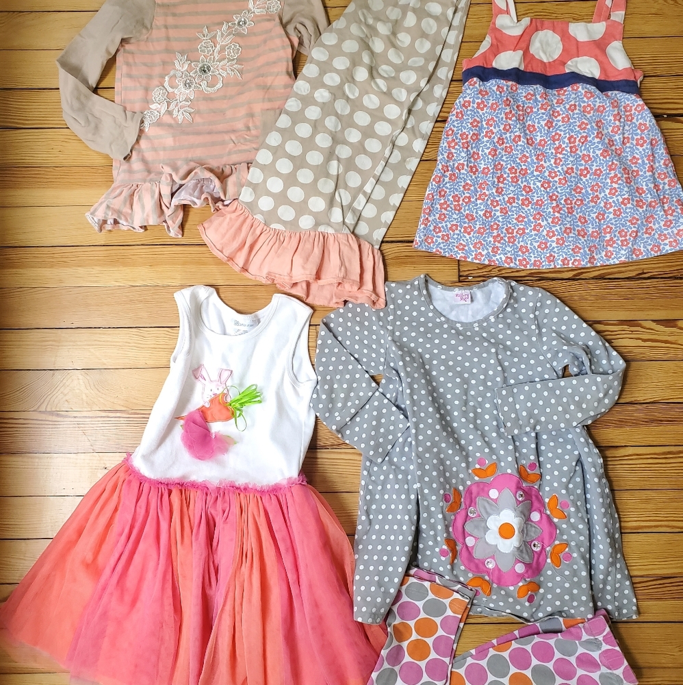 Mini Boden Mallory may peaches n cream girl lot 5